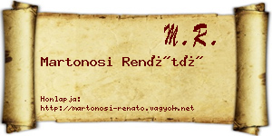 Martonosi Renátó névjegykártya