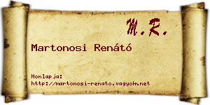Martonosi Renátó névjegykártya