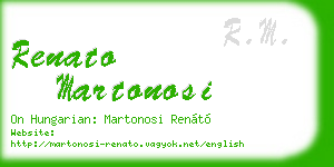 renato martonosi business card